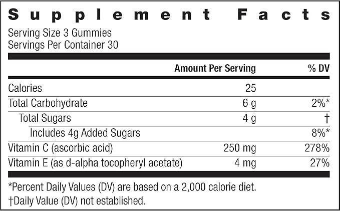 Rainbow Light Vitamin C Gummies, Dietary Supplement Provides Immune Support, With Vitamin C and Vitamin E, Citrus Flavor, 90 Count