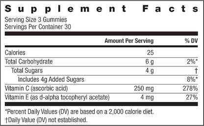 Rainbow Light Vitamin C Gummies, Dietary Supplement Provides Immune Support, With Vitamin C and Vitamin E, Citrus Flavor, 90 Count