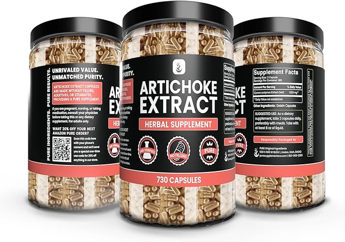 PURE ORIGINAL INGREDIENTS Artichoke Extract (730 Capsules) No Magnesium Or Rice Fillers, Always Pure, Lab Verified