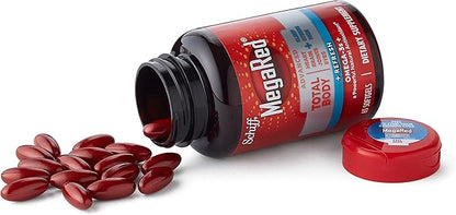 Omega-3 Blend Total Body + Refresh 500mg Softgels, MegaRed (65 count in a bottle), Easily Absorbed Krill Oil, To Support Your Heart, Joints, Brain & Eyes
