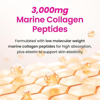 CJ Wellcare Innerb Glowshot Collagen (50.7 fl oz, 30 Servings) - Marine Liquid Collagen for Women, 3,000mg Collagen Peptides, Collagen Shots for High Absorption, Hair, Skin & Nails Supplement