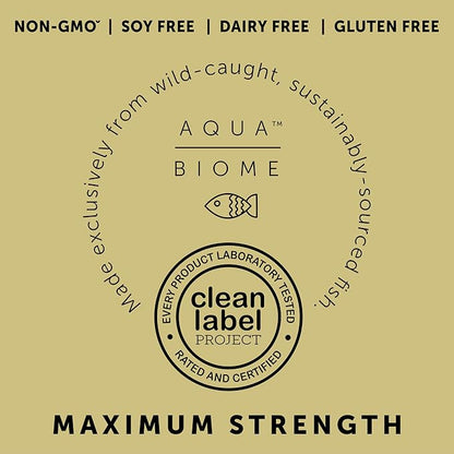 Aqua Biome by Enzymedica, Maximum Strength Omega 3 Fish Oil, 60 Softgels