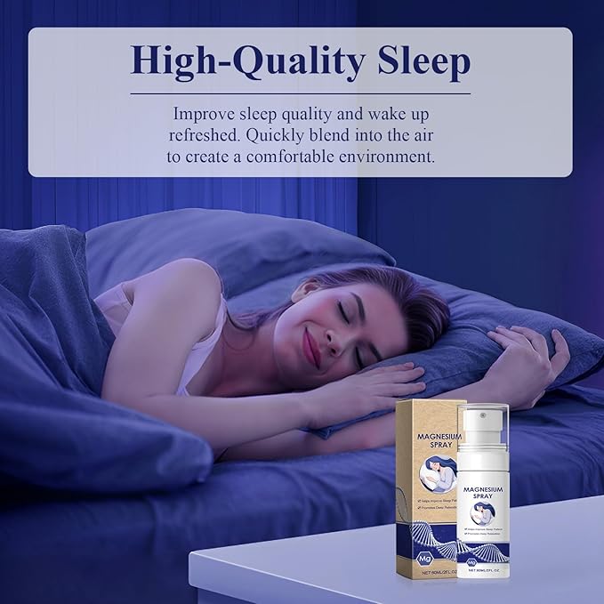 2Pcs Magnesium Oil Spray-Pure & Organic Natural Magnesium Oil Bottle,Skin & Body Natural Magnesium Oil Spray,Magnesium Oil Spray for Soothing Relief & Relaxation and Better Sleep