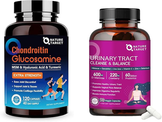 NATURE TARGET Glucosamine Chondroitin and Probiotics for Women Urinary Tract Health