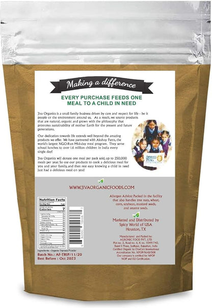 Jiva Organics Organic Triphala Powder 7 Ounce Bag - Ground Amla, Bhibitaki, and Haritaki Fruits Blended, 100% Natural & Non-GMO