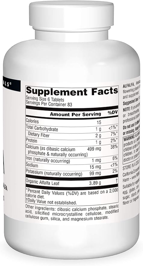Source Naturals Alfalfa 10 Grain Dietary Supplement - 500 Tablets