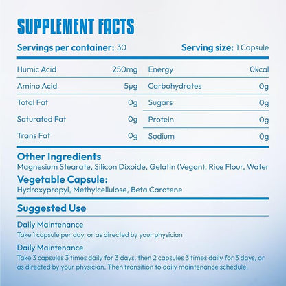 Immune Support, Humic Acid & Amino Acid Blend Supplement, 30 Vegetable Capsules, Advanced Immune Support Formula
