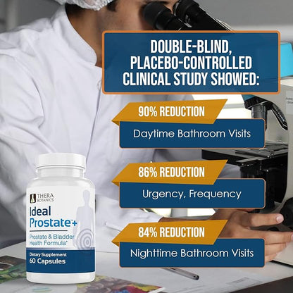 Advanced Men's Prostate Support by Ideal Prostate Plus with Saw Palmetto, Lycopene and More for Natural Relief