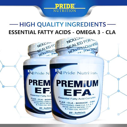 Premium EFA Omega 3-6-9 Supplement for Men and Women 5 in 1 - EPA, DHA, GLA, ALA & CLA Essential Fatty Acids with Fish Oil - Softgel Pills
