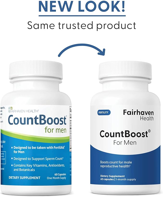 Fairhaven Health FertilAid for Men, MotilityBoost, and Countboost Combo | Fertility Supplements for Men | Male Fertility Supplement with Conception for him Prenatal Vitamin
