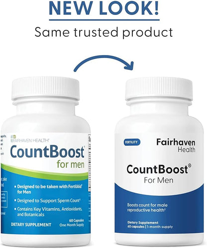 Fairhaven Health FertilAid for Men, MotilityBoost, and Countboost Combo | Fertility Supplements for Men | Male Fertility Supplement with Conception for him Prenatal Vitamin