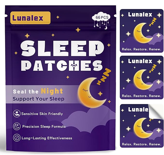 66ct Sleep Patches for Adults Extra Strength – All Natural Nighttime Comfort with Melatonin & Magnesium, Quick-Acting & Long-Lasting