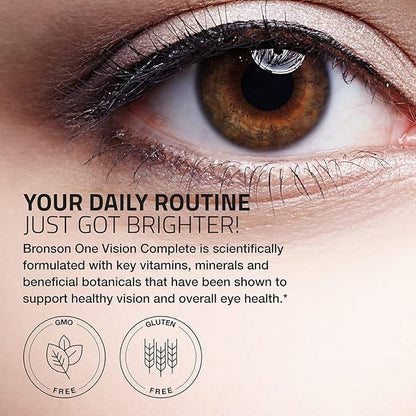 Bronson ONE Daily Vision Complete Eye Health Support Multivitamin Multimineral Supplement Formula, 180 Tablets