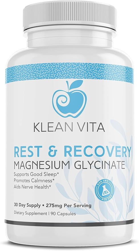 Magnesium Glycinate for Relaxation and Muscle Support, 30 Day Supply