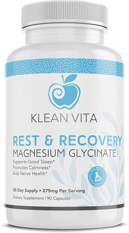 Magnesium Glycinate for Relaxation and Muscle Support, 30 Day Supply
