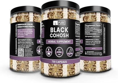 Pure Original Ingredients Black Cohosh (730 Capsules) No Magnesium Or Rice Fillers, Always Pure, Lab Verified