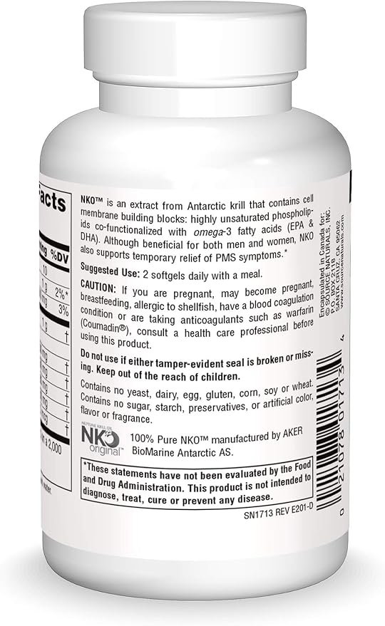 Source Naturals NKO Neptune Krill Oil, Supports Heart Health & Cell Membrane Integrity* 500 Mg - 60 Softgels