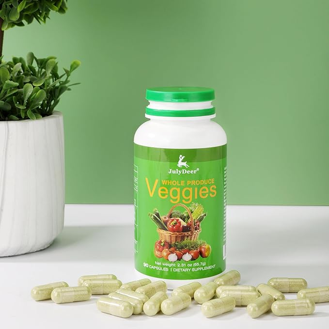 Veggie Supplement Premium Ingredients Natural – 90 Total Vegetarian Capsules | Balance of Natural 18 Whole Veggie Blend | Fresh Superfood Formula with Vitamins and Minerals