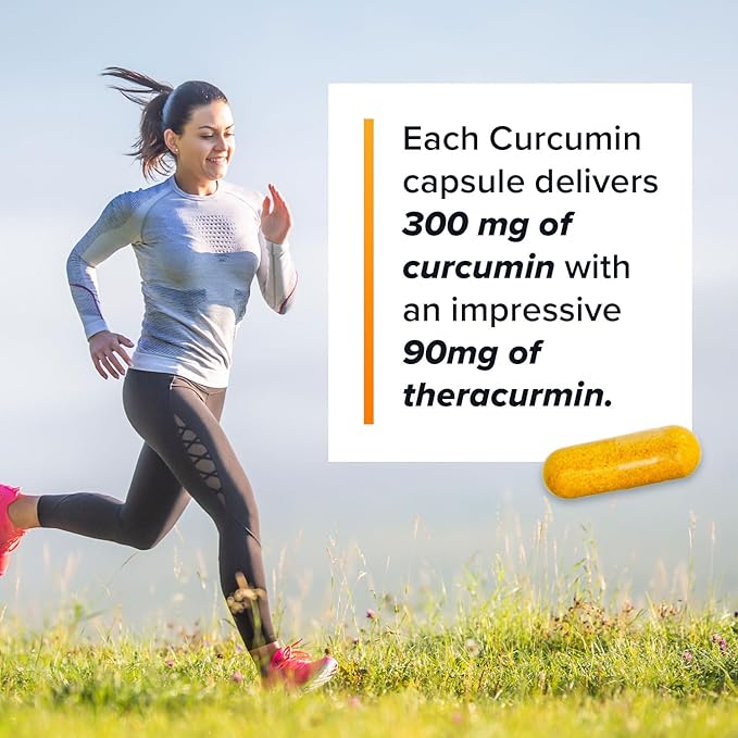 Theracurmin Turmeric Curcumin Supplement, 60 Count, High Absorption Turmeric & Curcumin -Joint Support Supplement - 42.6X More Bioavailablity