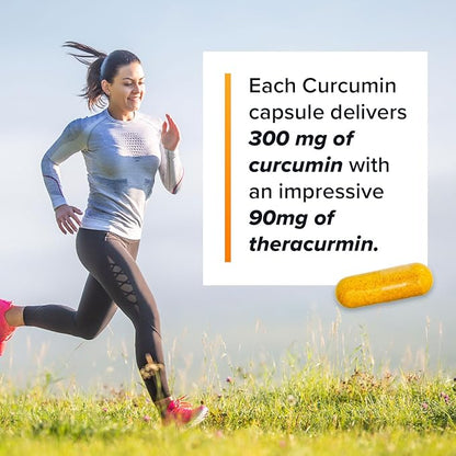 Theracurmin Turmeric Curcumin Supplement, 60 Count, High Absorption Turmeric & Curcumin -Joint Support Supplement - 42.6X More Bioavailablity