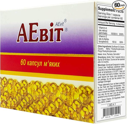 (A 100,000 IU and E Vitamins Complex 60 softgels (1)
