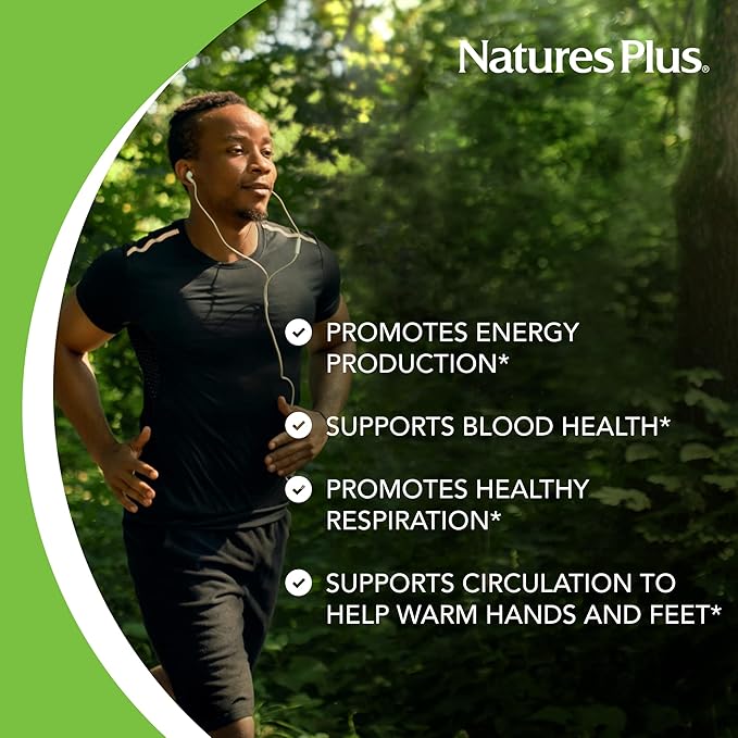 NaturesPlus Iron - 40 mg, 90 Tablets - Vegetarian, Gluten Free - 45 Servings