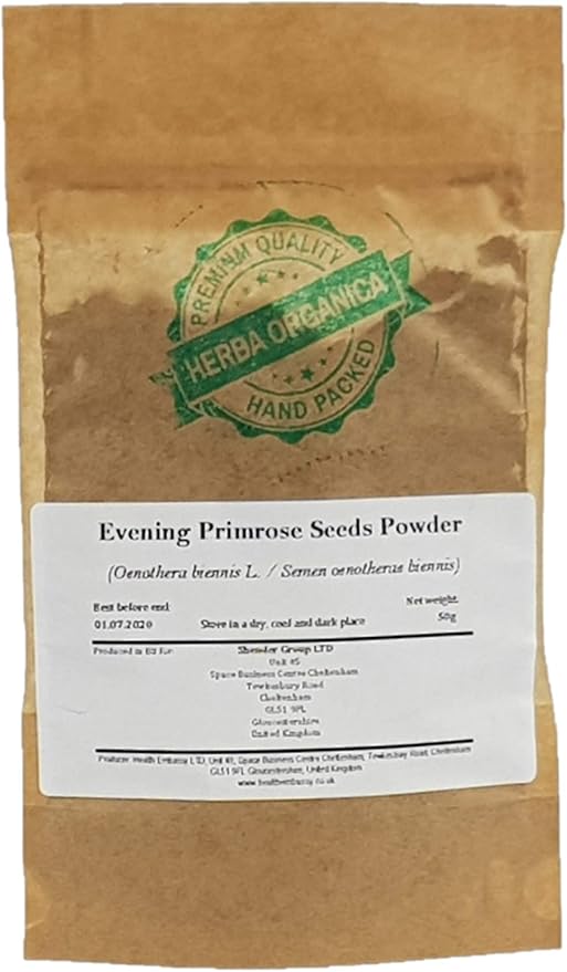 Herba Organica Evening Primrose Seeds Powder - Oenothera Biennis L (50g)
