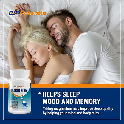 Magnesium Breakthrough Supplement - Has 5 Forms of Magnesium: Glycinate, Orotate,Taurate,Malate, Citrate- Support Stress Relief, Sleep, Heart Health, Nerves, Muscles, and Metabolism (60 Capsules)