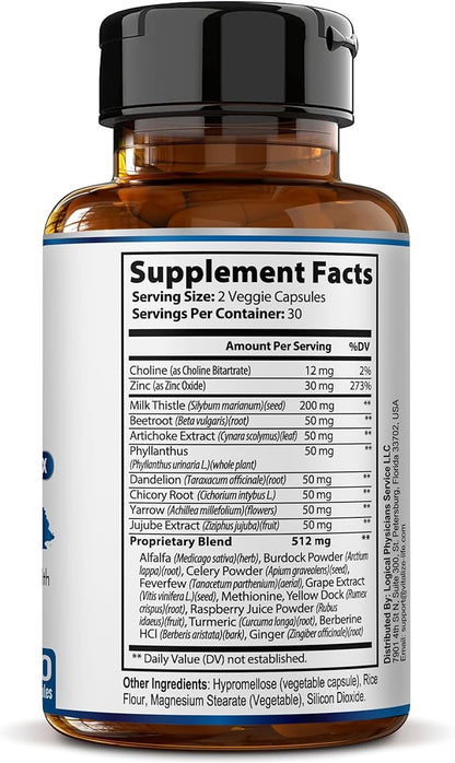 Liver Cleanse Detox & Repair – Milk Thistle Supplement for Liver Health – Liver Detox and Liver Support for Men and Women – Milk Thistle Liver Detox – Liver Pills – Non-GMO, Vegan, Made in USA