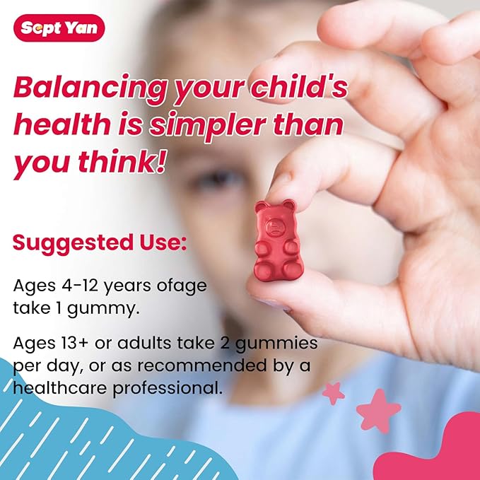 Magnesium Gummies for Kids - Magnesium Citrate Supplement with Vitamin B6, L-theanine, Chamomile & Lemon Balm - Calm Magnesium for Kids & Adults Sleep, Relaxation, Strawberry Flavor 60 Gummies