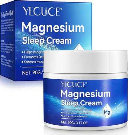 Magnesium Cream, Topical Magnesium Oil Cream with Pure Zechstein Magnesium, Magnesium Oil for Feet, Legs, Arms and Chest, Topical Magnesium Chloride, Easy to Use, Easy to Absortion