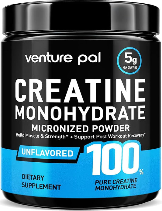 Venture Pal Micronized Creatine Monohydrate Powder – Unflavored Creatine for Women & Men, Creatina Monohidratada en Polvo
