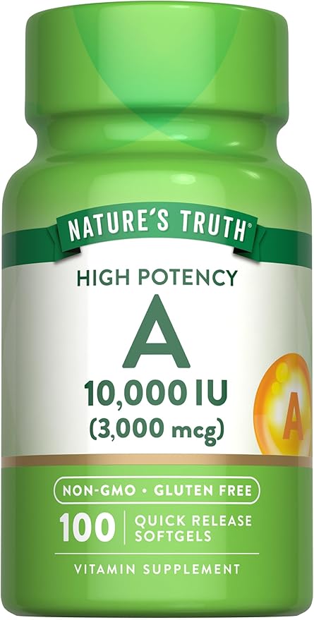 Nature's Truth Vitamin A 10000 IU Softgels | 100 Count | Non-GMO & Gluten Free Supplement