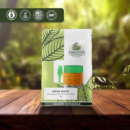 Kava Kava 80% Kavalactone Extract Paste, High Potency Extract, New and Improved Formula (1OZ / 28 Grams)