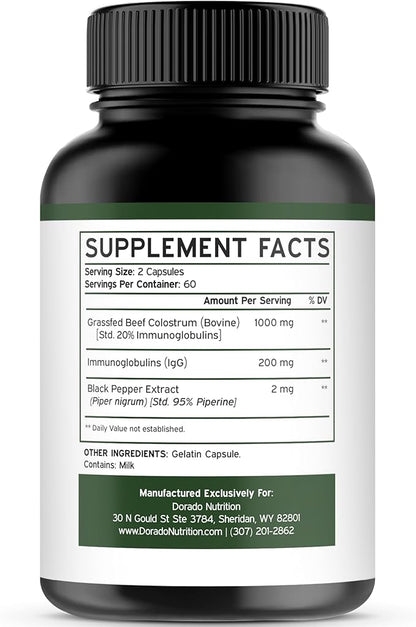 DORADO NUTRITION Shilajit Gummies for Men & Women (60 Gummies) and Colostrum Supplement 1000mg Per Serving