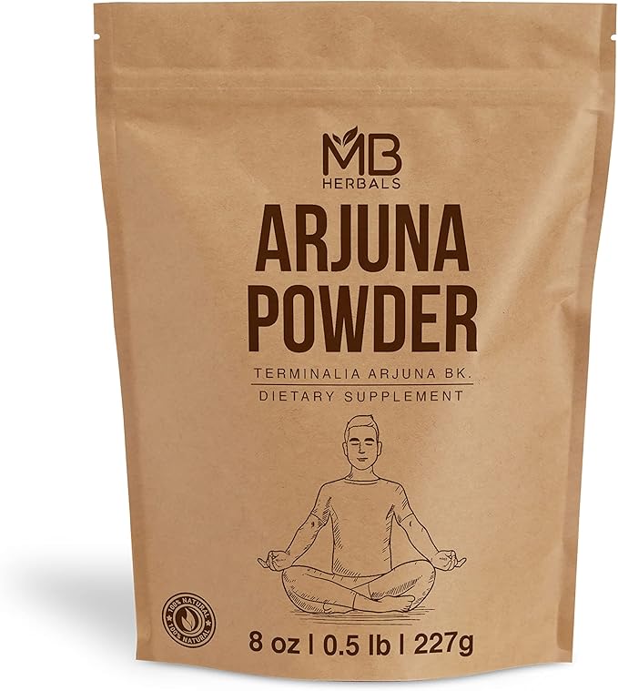 MB Herbals Arjuna Powder 8 oz / 27 Gram | Wildcrafted Terminalia arjuna Bark Powder