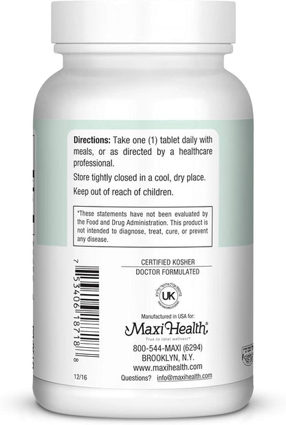 Maxi Health Vitamin D3 1000 IU Dietary Supplement - Easy to Swallow - Odorless & Tasteless - Supports Calcium Absorption, Immune Health and Bone Health in Adult Women & Men - 180 Tablets
