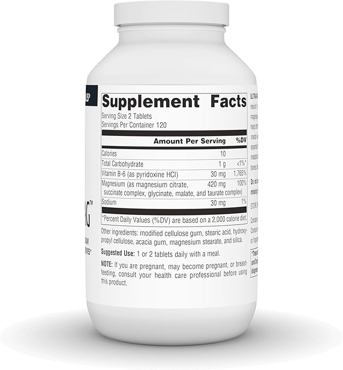 Source Naturals Ultra-Mag High-Efficiency Magnesium Complex - Maintains Muscle & Nerve Function - 240 Tablets