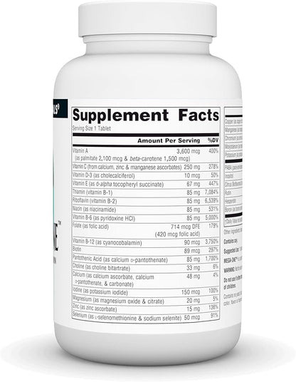 Source Naturals Mega-One Muti-Vitamin with Minerals, No Iron - 90 Tablets
