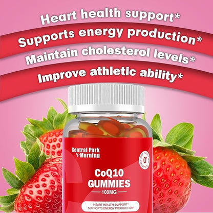 Coenzyme Q10 Supplement, CoQ10 Gummies Antioxidant for Heart Health Support & Energy