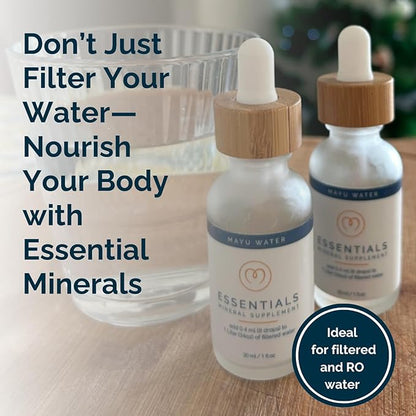 Mayu Concentrated Ionic Trace Mineral Drops - Rich Concentrate Electrolytes: Magnesium Chloride Sodium Supplements - Essential Blend Drop for Immune Support - Nutrient-Packed Alkaline Water (1)