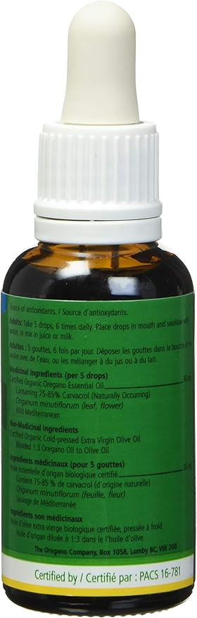 Oregano Oil - 1 Oz / 30ml, 100% Certified Organic