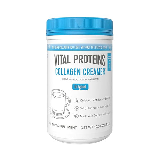 Vital Proteins Collagen Coffee Creamer, Non-Dairy & Low Sugar Powder with Collagen Peptides Supplement - Supporting Healthy Hair, Skin, Nails - Original10.3oz