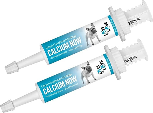 Calcium Now - Oral Calcium for Whelping Dogs - (15 ml Paste, Vanilla) (Pack of 2) - Calcium Supplement for Dog - Breeders Friendly Calcium for Dogs - Lots of Love Pet Products