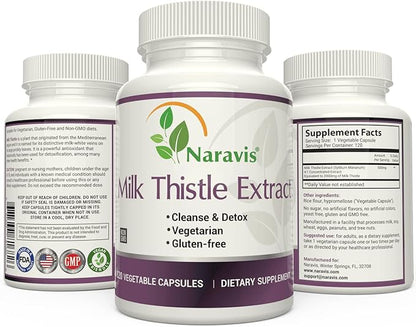 Milk Thistle Extract - 4:1 Extract - 2000mg - 120 Capsules - Supports Liver Health - Non GMO