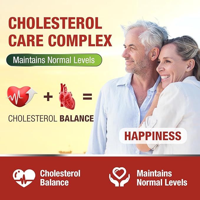 Cholesterol Supplements with Plant Sterols, Niacin, Red Yeast Rice, Bergamot, Omega-3 & Garlic - Max Absorption - 360 Softgels