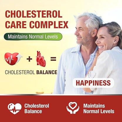 Cholesterol Supplements with Plant Sterols, Niacin, Red Yeast Rice, Bergamot, Omega-3 & Garlic - Max Absorption - 360 Softgels