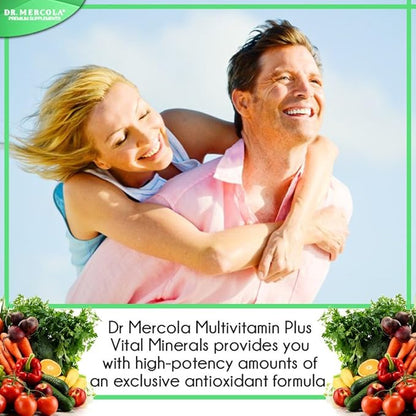 Dr. Mercola Whole Food Multivitamin Plus Vital Minerals Dietary Supplement, 30 Servings (240 Tablets)