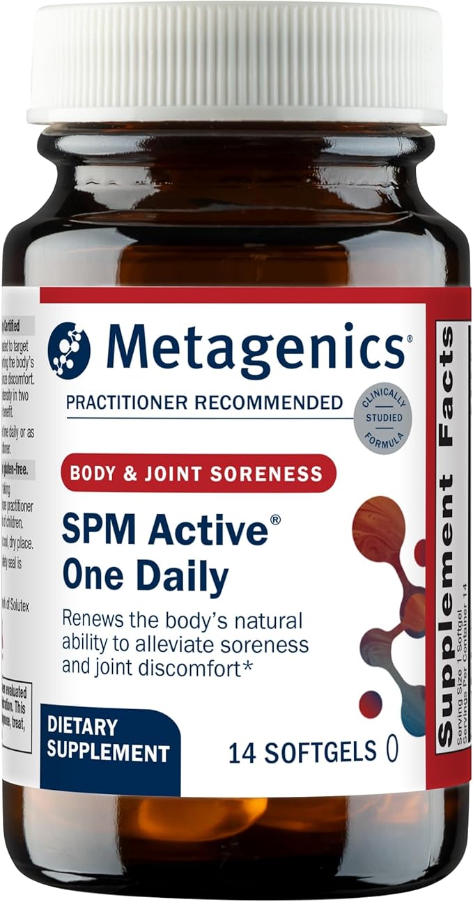 Metagenics SPM Active One Daily - Joint Soreness Supplement* - Encourages Soothing Relief* - Features Next Generation Omega Fish Oil - Non-GMO & Gluten-Free - 14 Softgels