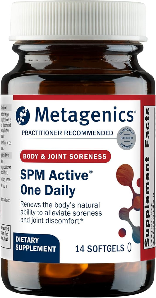 Metagenics SPM Active One Daily - Joint Soreness Supplement* - Encourages Soothing Relief* - Features Next Generation Omega Fish Oil - Non-GMO & Gluten-Free - 14 Softgels